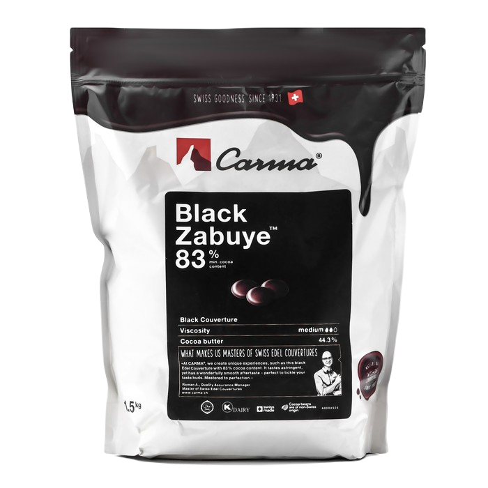 Горький шоколад Carma Black Zabuye, 83% какао, 1,5 кг