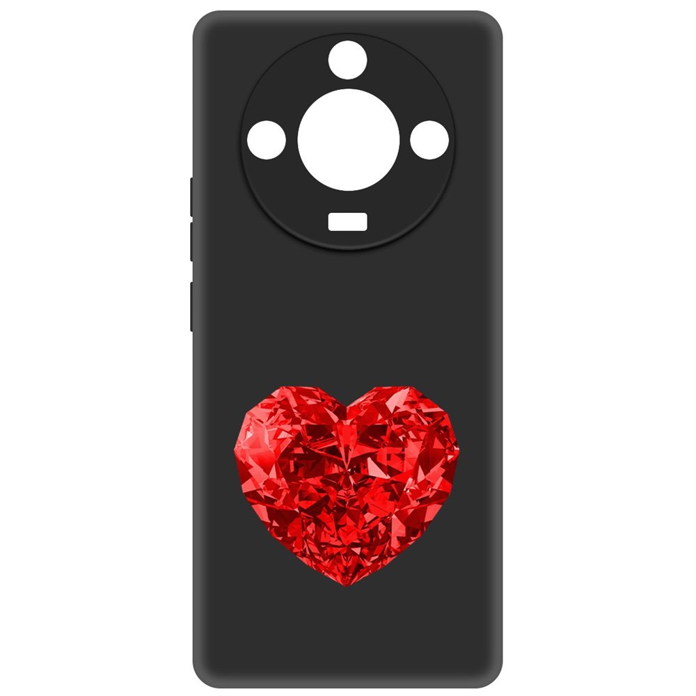 

Чехол-накладка Krutoff Soft Case Рубиновое сердце для Realme 11 Pro+ черный
