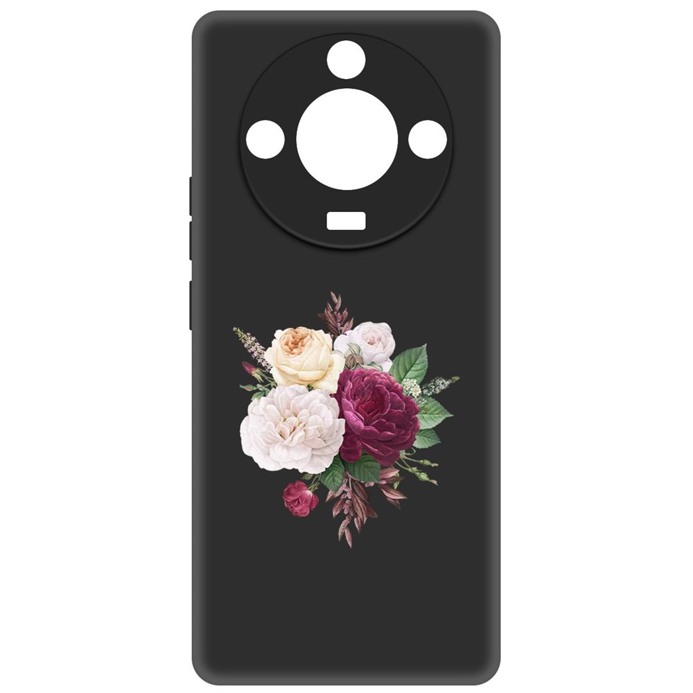 

Чехол-накладка Krutoff Soft Case Цветочная композиция для Realme 11 Pro+ черный