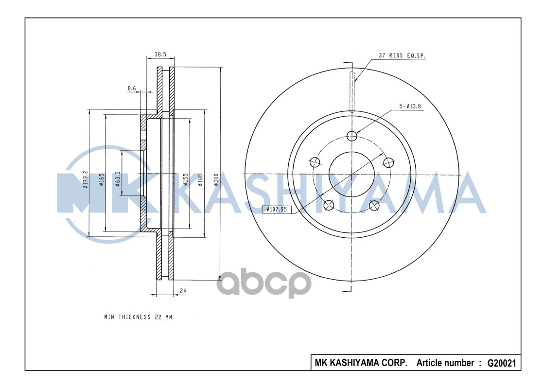 

Диск тормозной передний FORD MONDEO III 00/ JAGUAR X-TYPE 01 G20021
