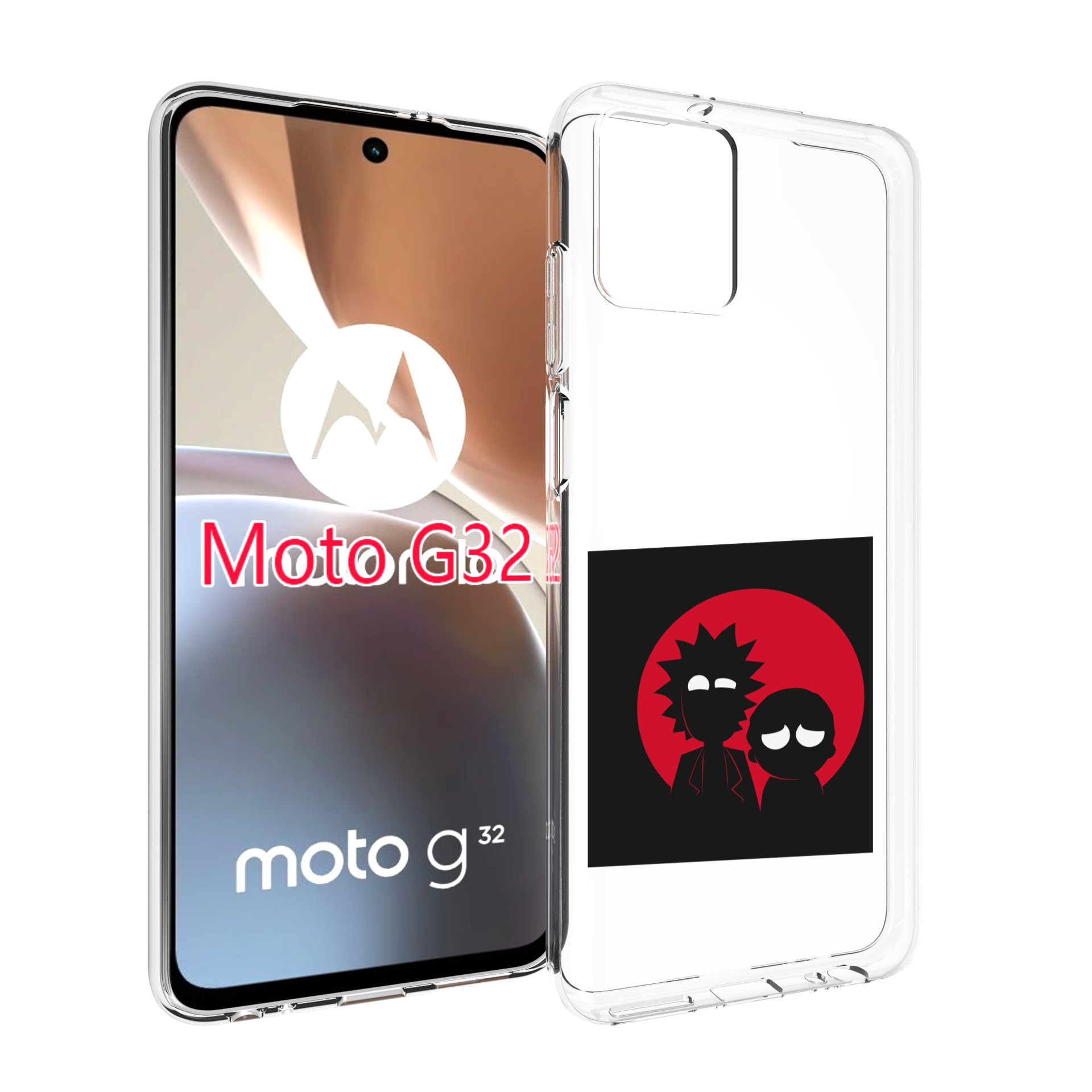 

Чехол MyPads рик и морти в тени для Motorola Moto G32, Прозрачный, Tocco