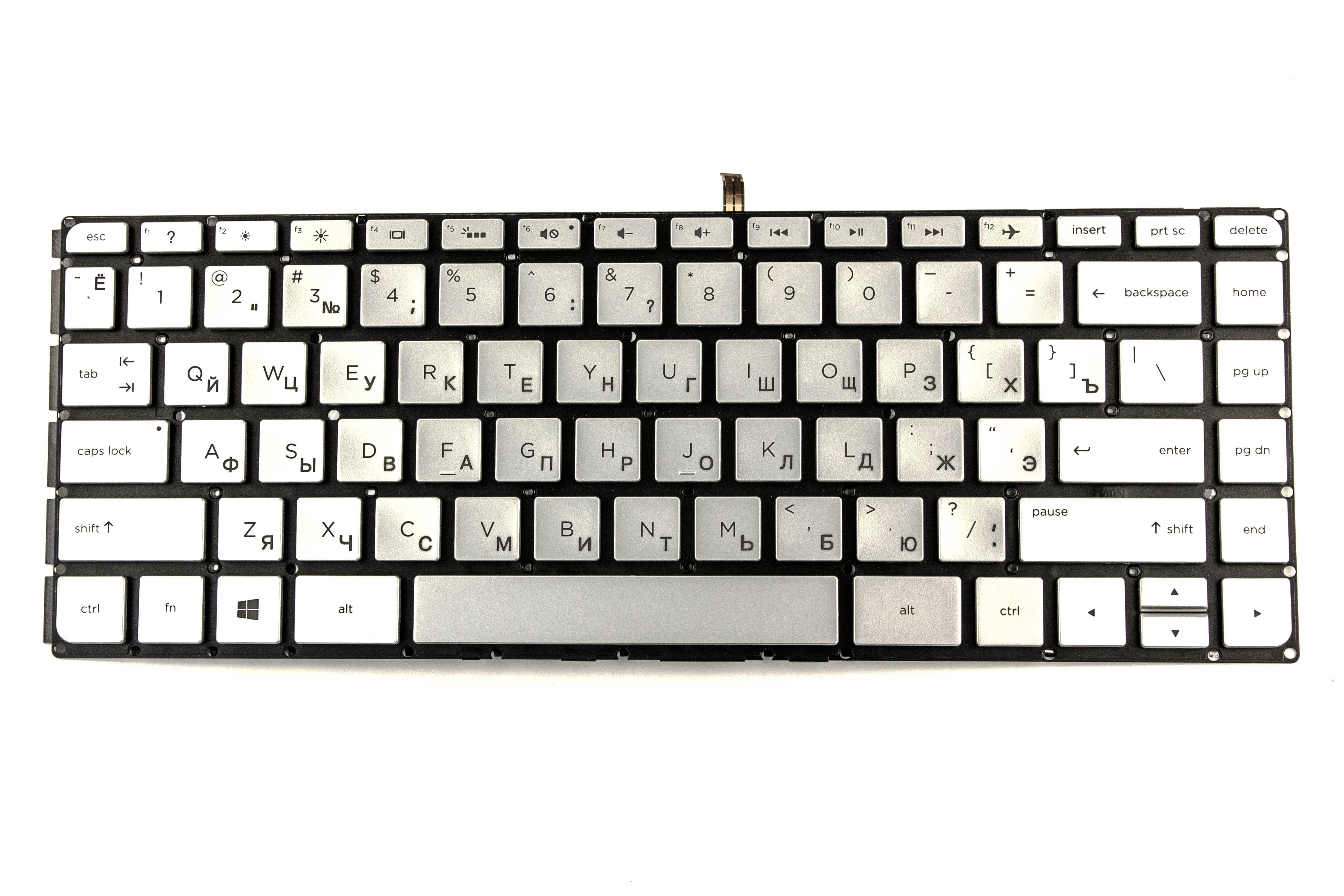 

Клавиатура для HP 14-AB Серебро с подсветкой p/n: HR02-C 797212-001, NSK-CX0SW 01