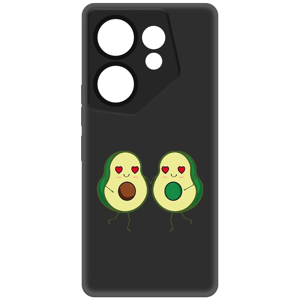 Чехол-накладка Krutoff Soft Case Авокадо Пара для Tecno Camon 20 Premier черный