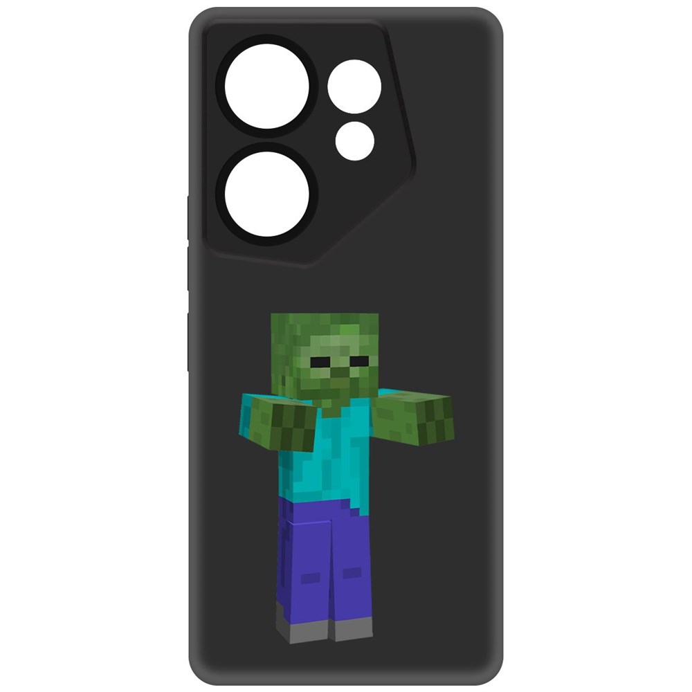 Чехол-накладка Krutoff Soft Case Minecraft-Гигант для Tecno Camon 20 Premier черный