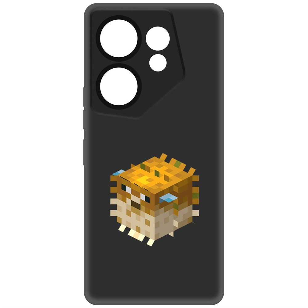 

Чехол-накладка Krutoff Soft Case Minecraft-Иглобрюх для Tecno Camon 20 Premier черный