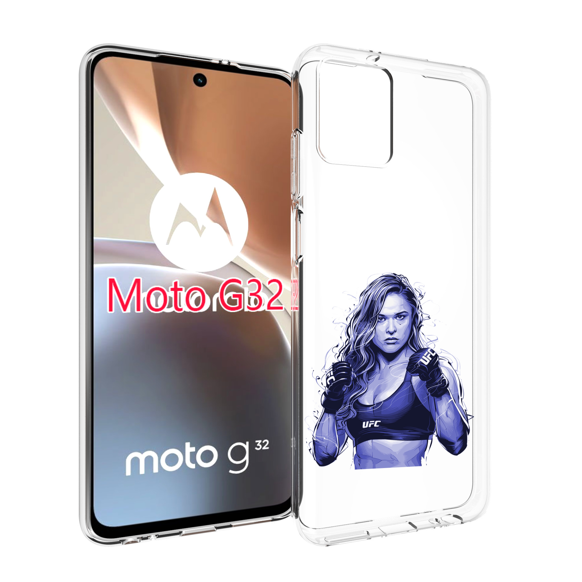 

Чехол MyPads ронда-роузи-юфс для Motorola Moto G32, Прозрачный, Tocco
