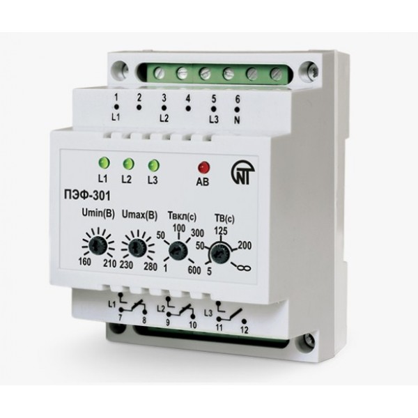 Новатек-Электро Переключатель фаз электронный ПЭФ-301, 3,6 кВт (16А) электронный бытовой стабилизатор напряжения tdm