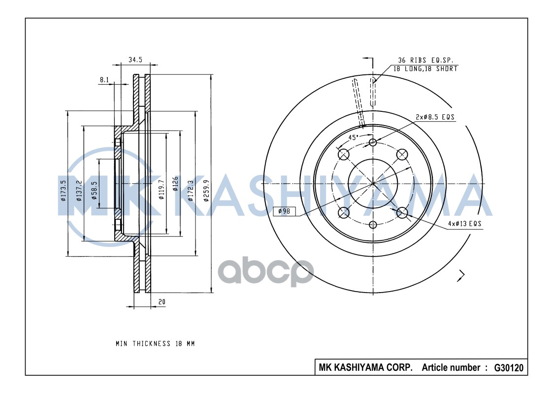 

Диск тормозной передний R14 LADA 110/GRANTA/KALINA/PRIORA G30120