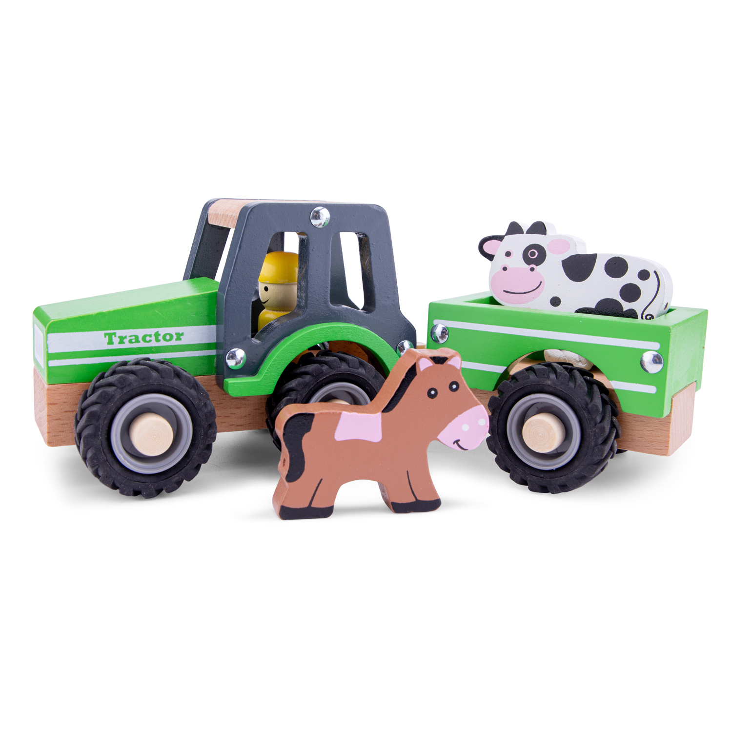 Деревянный транспорт New Classic Toys Трактор 11941