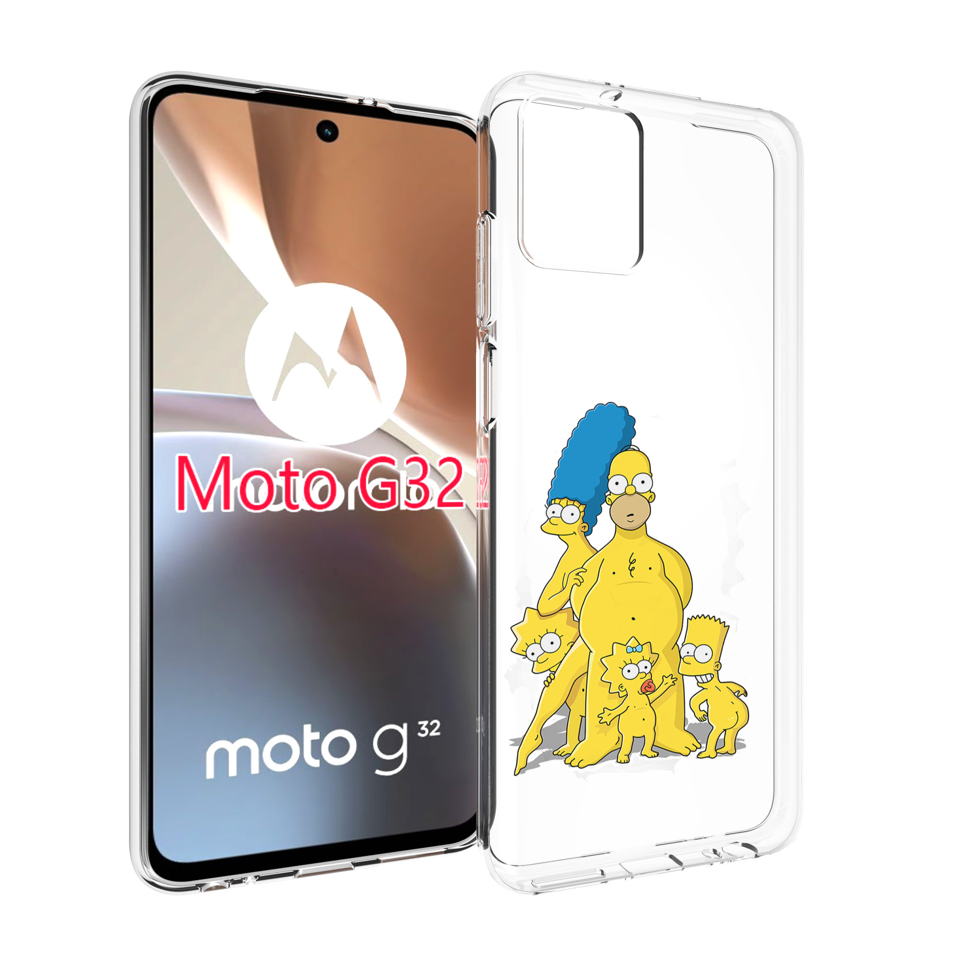 

Чехол MyPads семья-симпсонов для Motorola Moto G32, Прозрачный, Tocco
