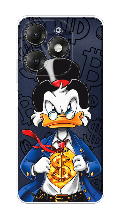 

Чехол на Itel A70 "Scrooge Goldman", Черный;белый;синий, 3201750-1