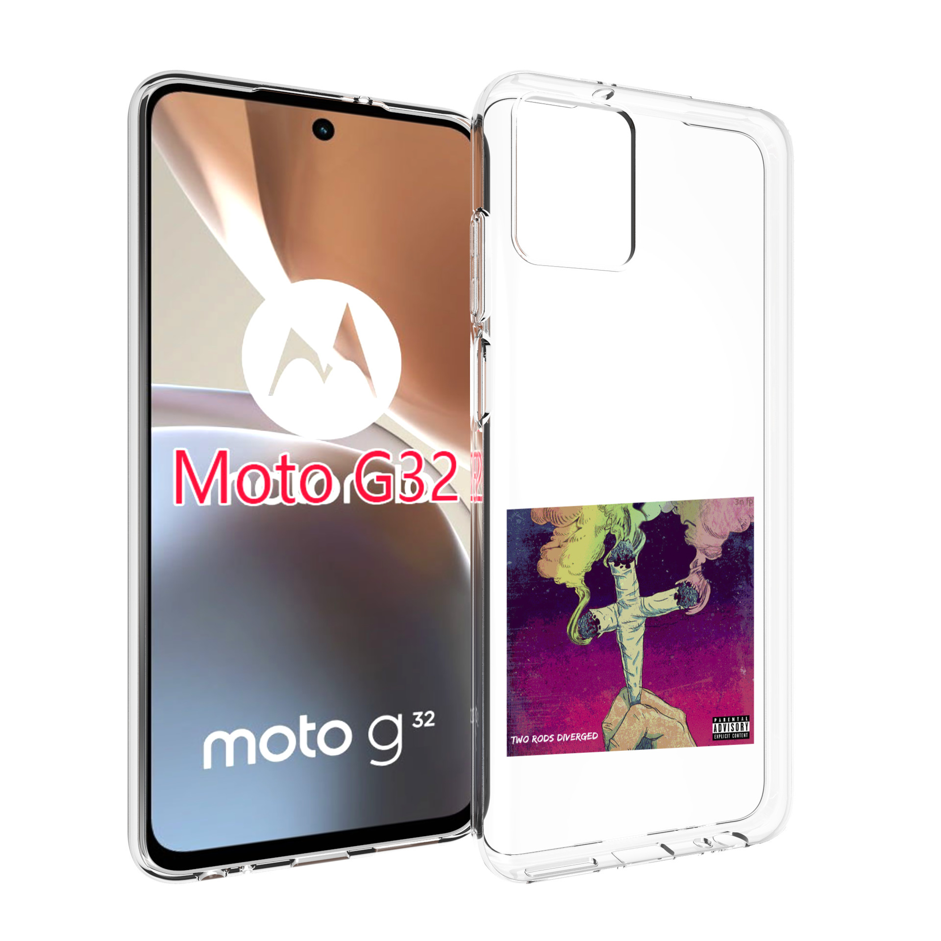 

Чехол MyPads сигаретный крест для Motorola Moto G32, Прозрачный, Tocco