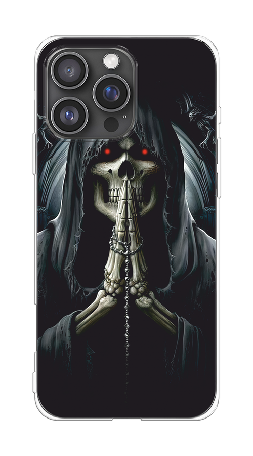 

Чехол на Apple iPhone 16 Pro Max "Молитва", Серый, 16350-1