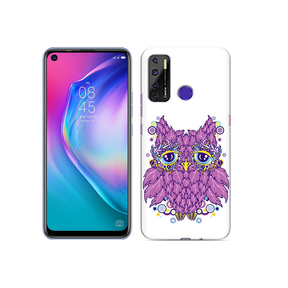 Чехол MyPads Tocco для Tecno Camon 15 Розовая сова