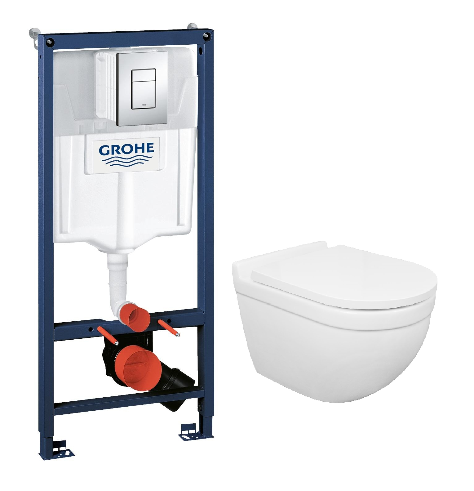 Комплект инсталляция Grohe Rapid SL 38772001 + унитаз Azario Fora AZ-0017 UQ, 40-685