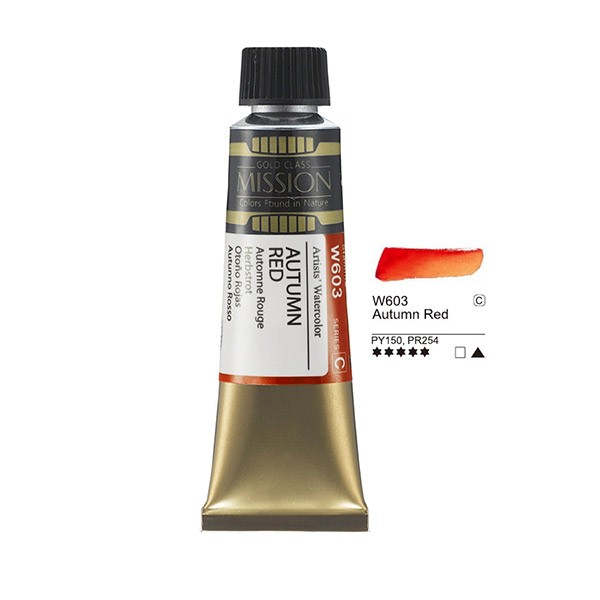 

Акварель Mijello Mission Gold 15 мл W603 Красная осень
