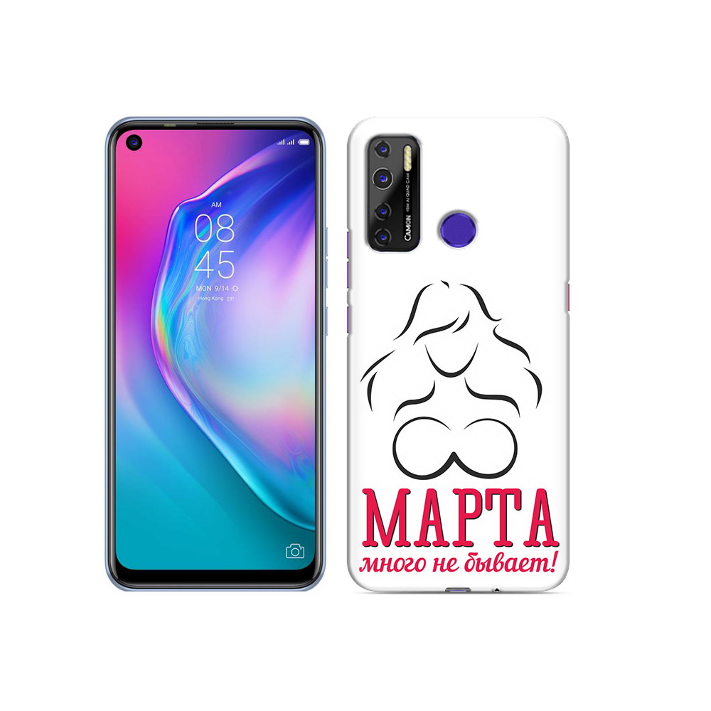 

Чехол MyPads Tocco для Tecno Camon 15 8 марта много не бывает, Прозрачный, Tocco
