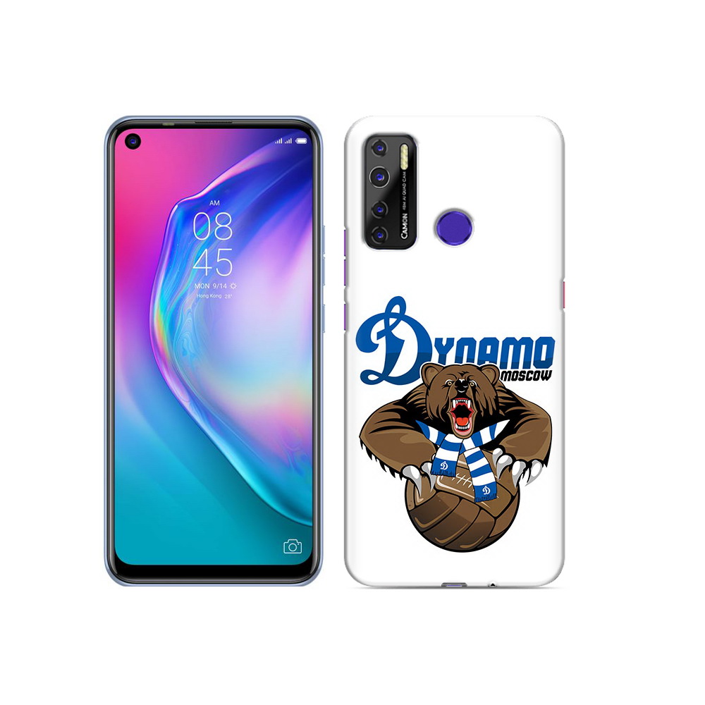 

Чехол MyPads Tocco для Tecno Camon 15 ФК Динамо медведь, Прозрачный, Tocco