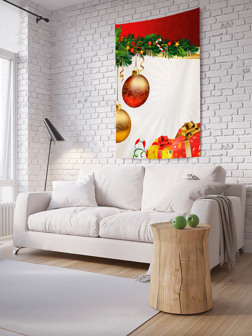 

Вертикальное фотопанно на стену JoyArty Елочные шарики 100x150 см, Елочные шарики