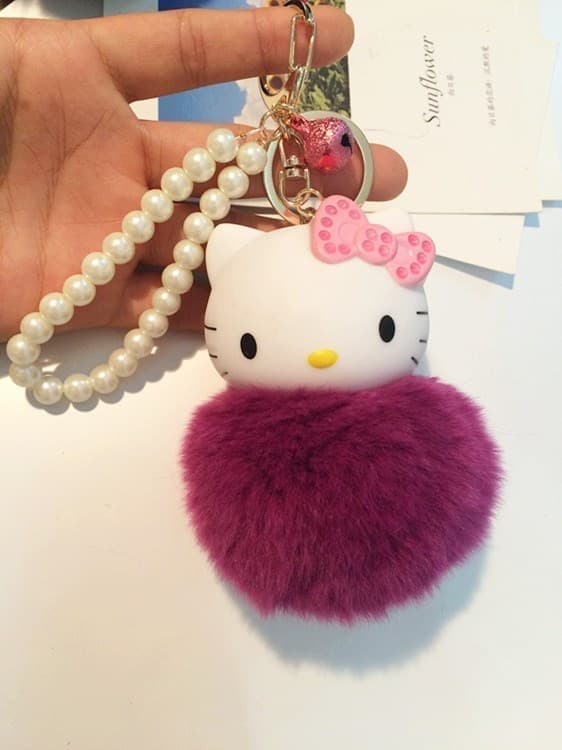 

Меховой брелок Hello Kitty