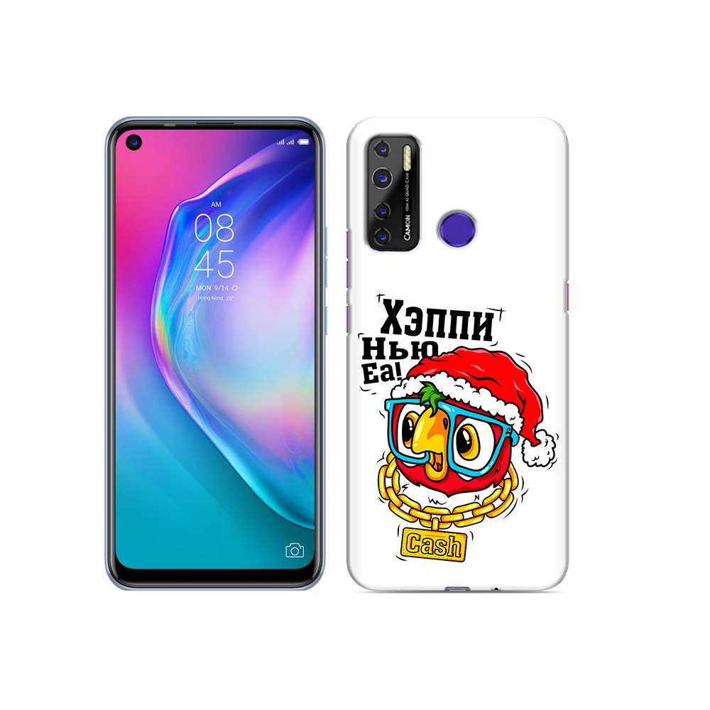 

Чехол MyPads Tocco для Tecno Camon 15 Хэппи нью еа, Прозрачный, Tocco