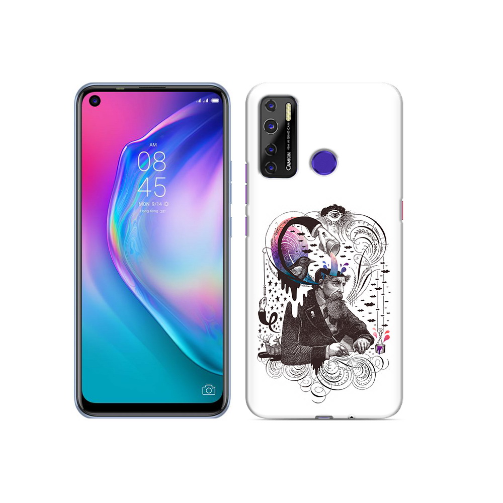 

Чехол MyPads Tocco для Tecno Camon 15 абстракция думающий мужчина, Прозрачный, Tocco