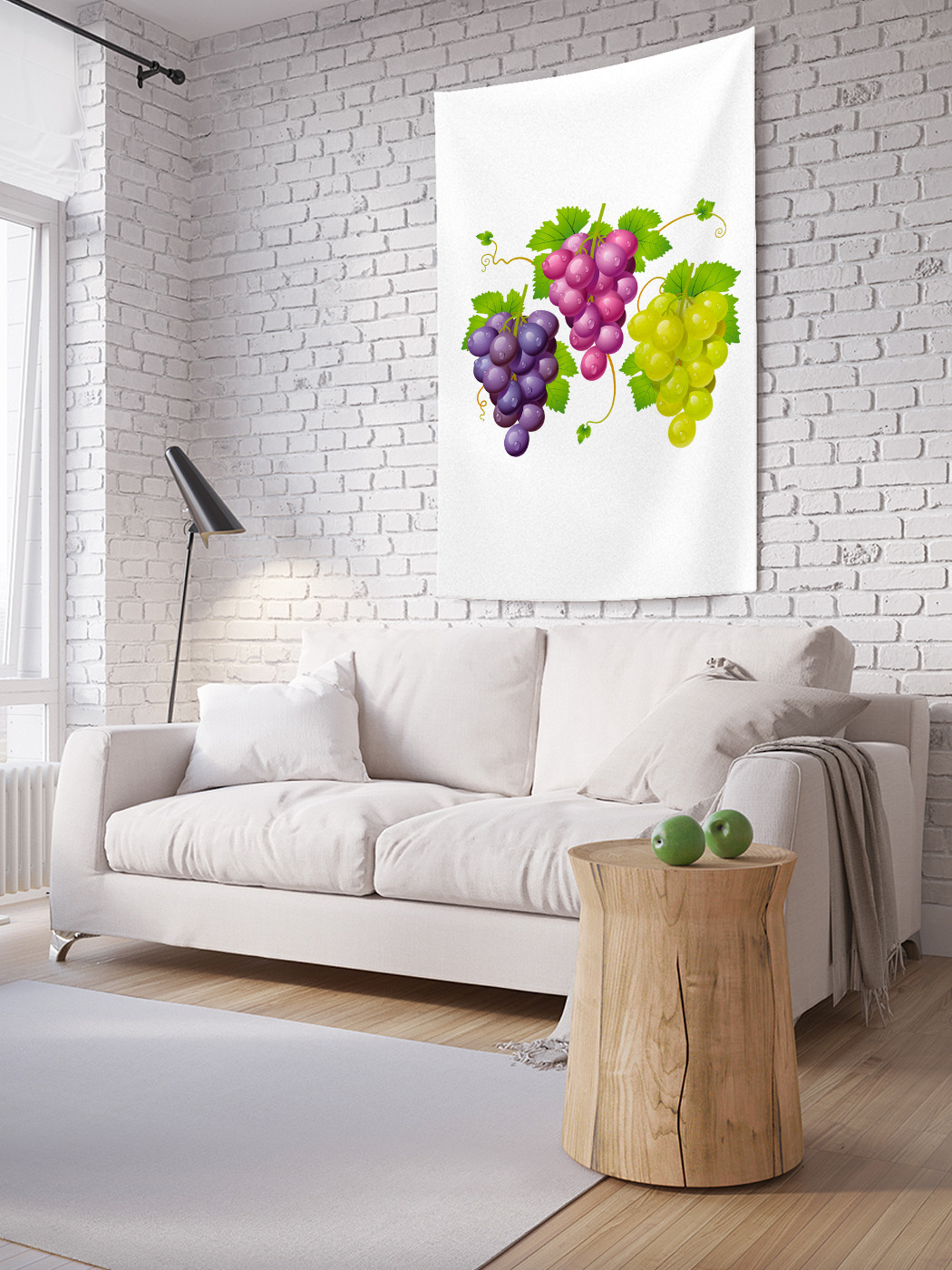

Вертикальное фотопанно на стену JoyArty Три грозди 100x150 см, Три грозди