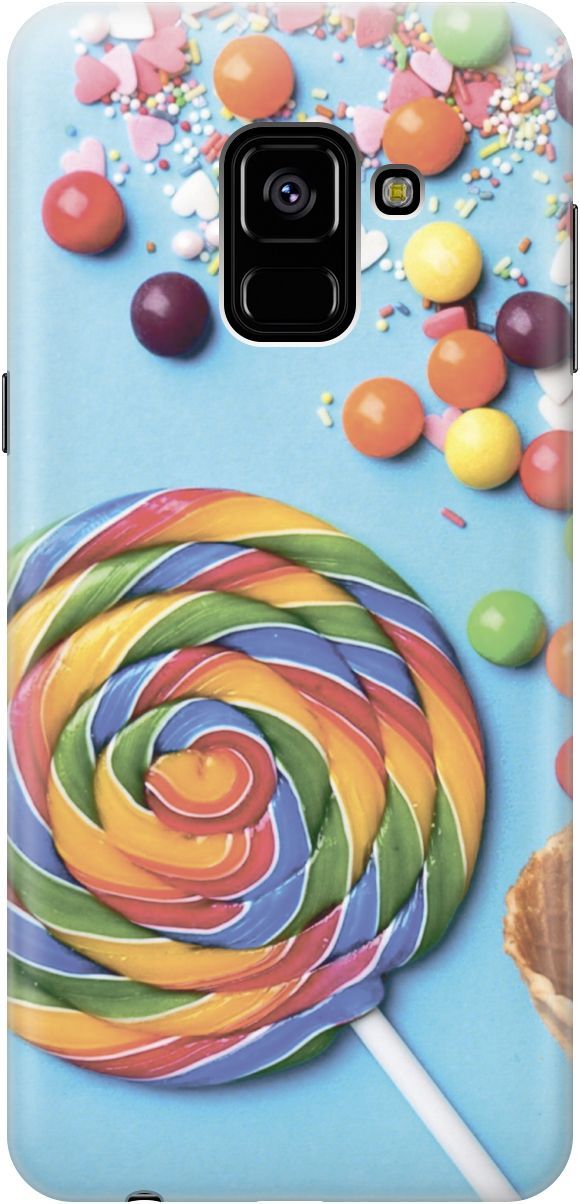 

Силиконовый чехол на Samsung Galaxy A8 (2018) "Разноцветный леденец", 3717