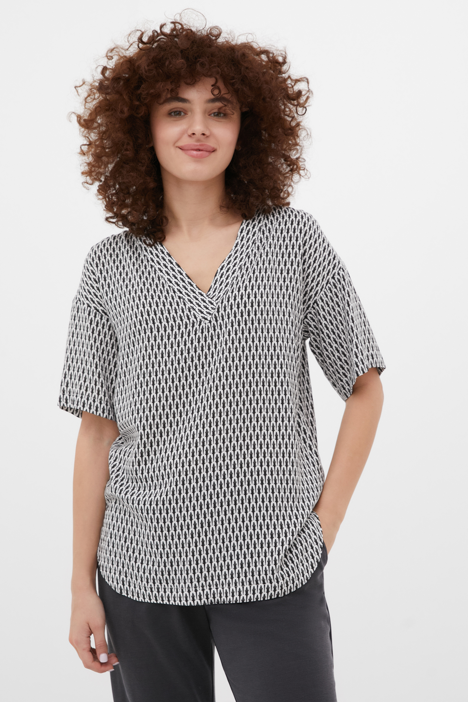 

Блуза женская Finn Flare FSC110157 черная XL, FSC110157