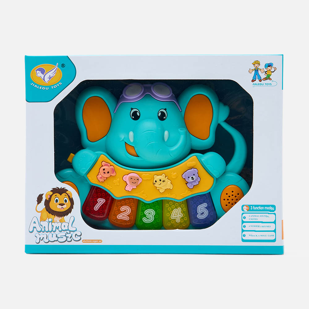 Развивающая игрушка для малышей музыкальная Jialegu Toys Слонёнок, 855-2 8A