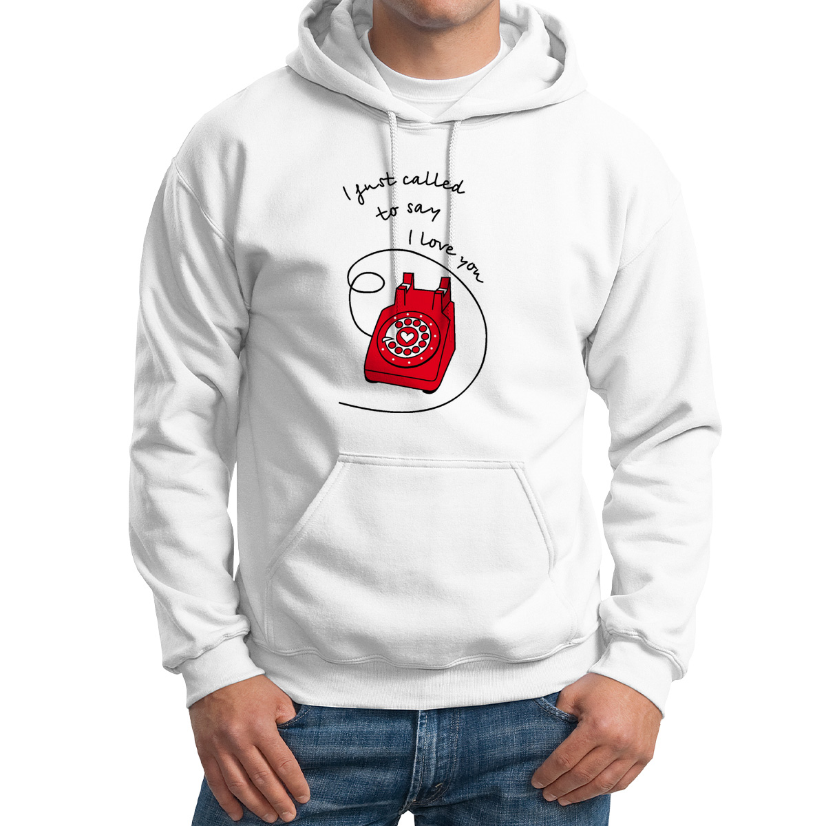 

Худи унисекс CoolPodarok I gust called to say I love you белое 58 RU, Белый, M0113842