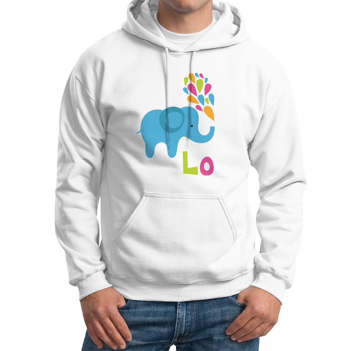 

Худи унисекс CoolPodarok LO LOVE белое 58 RU, Белый, M0113852