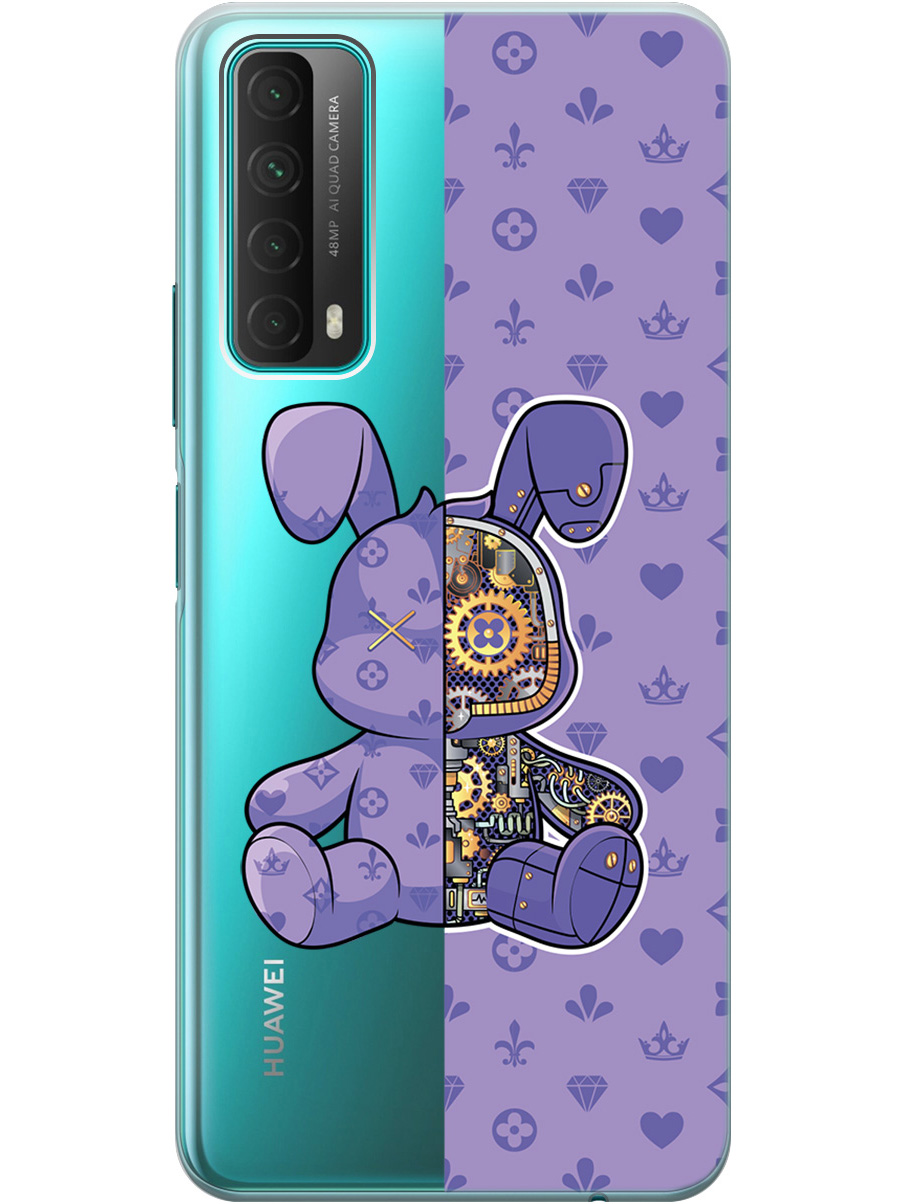 

Силиконовый чехол на Huawei P Smart (2021) с принтом прозрачный 790023, Фиолетовый;прозрачный, 723603071