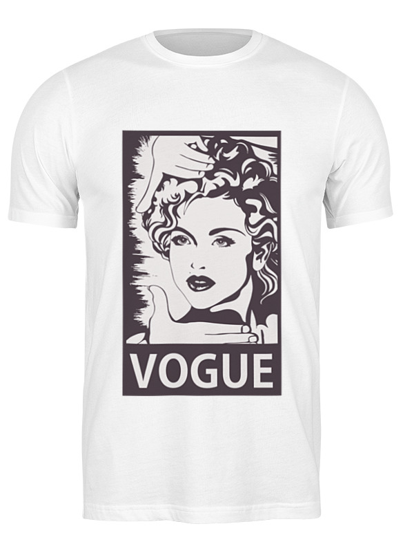 

Футболка мужская Printio Мадонна (vogue) белая M, Белый, Мадонна (vogue)