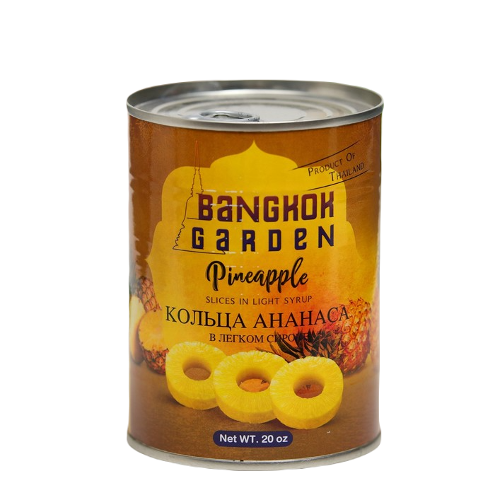 

Кольца ананаса в легком сиропе Bangkok Garden, 565 мл