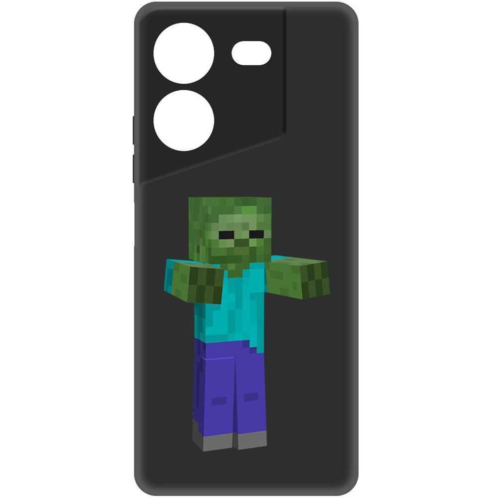 

Чехол-накладка Krutoff Soft Case Minecraft-Гигант для TECNO Pova 5 черный