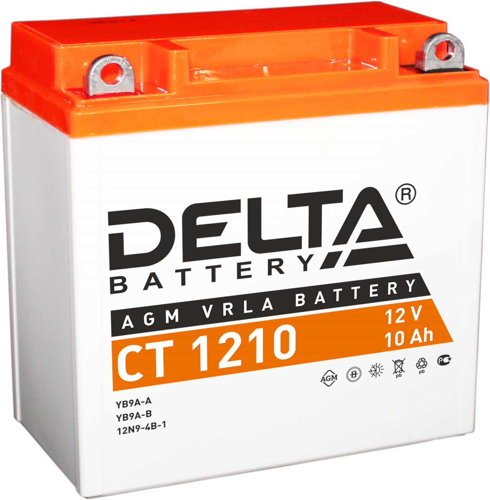 Аккумулятор Delta Moto Ct 1210 137X77x138 С/Эл Yb9a-A Yb9-B Delta арт. YB9A-A YB9-B