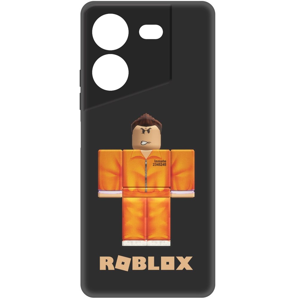 Чехол-накладка Krutoff Soft Case Roblox-Заключенный для Tecno Pova 5 черный