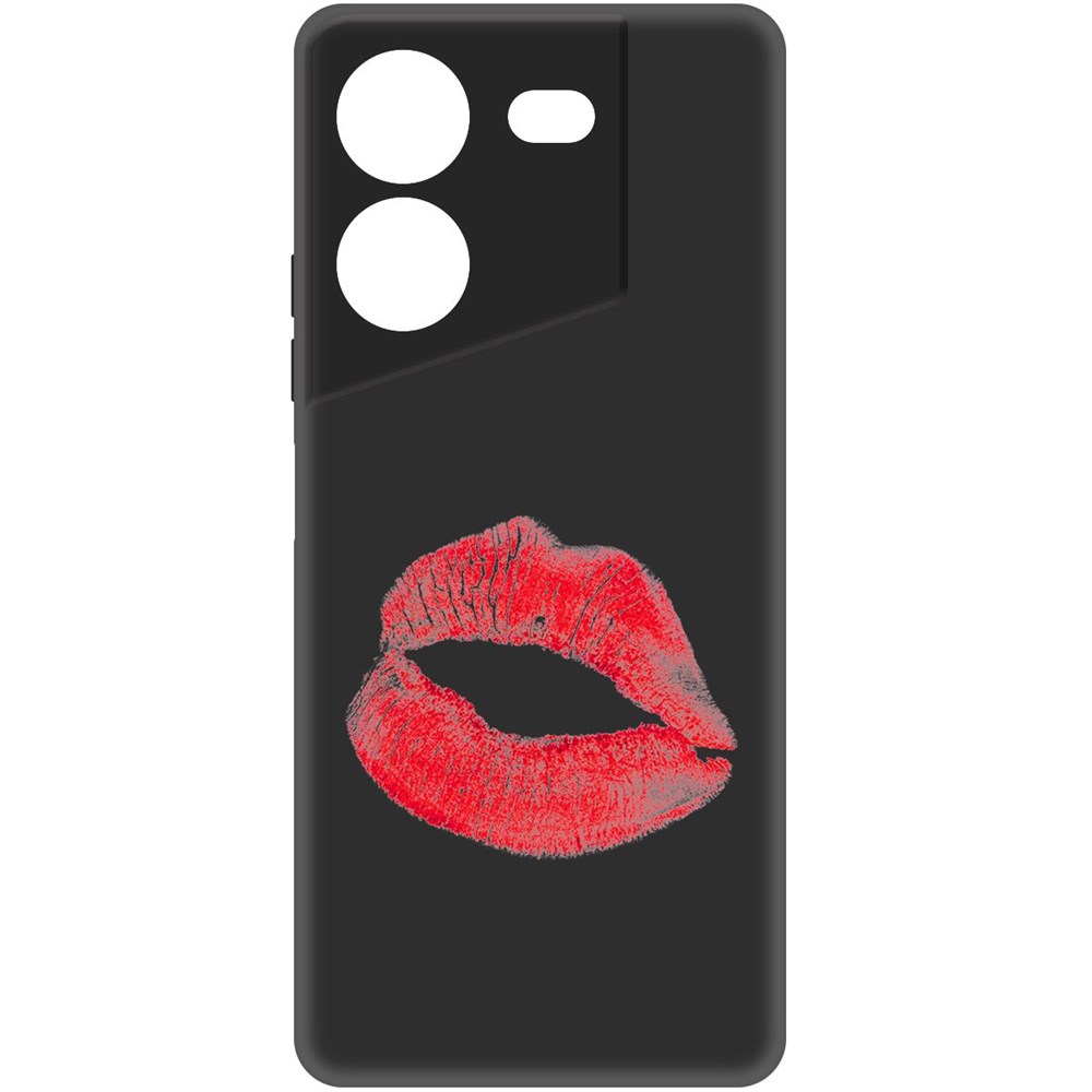 

Чехол-накладка Krutoff Soft Case След помады для Tecno Pova 5 черный