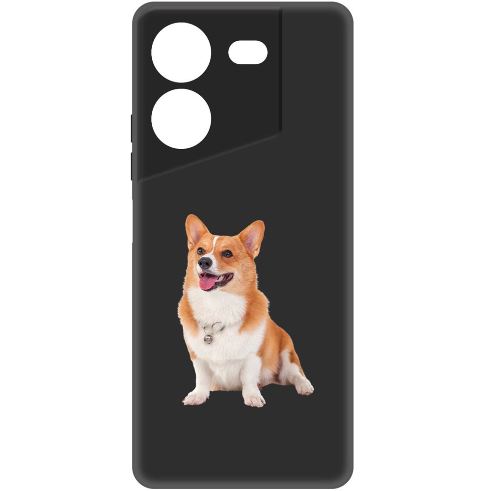 

Чехол-накладка Krutoff Soft Case Корги для Tecno Pova 5 черный