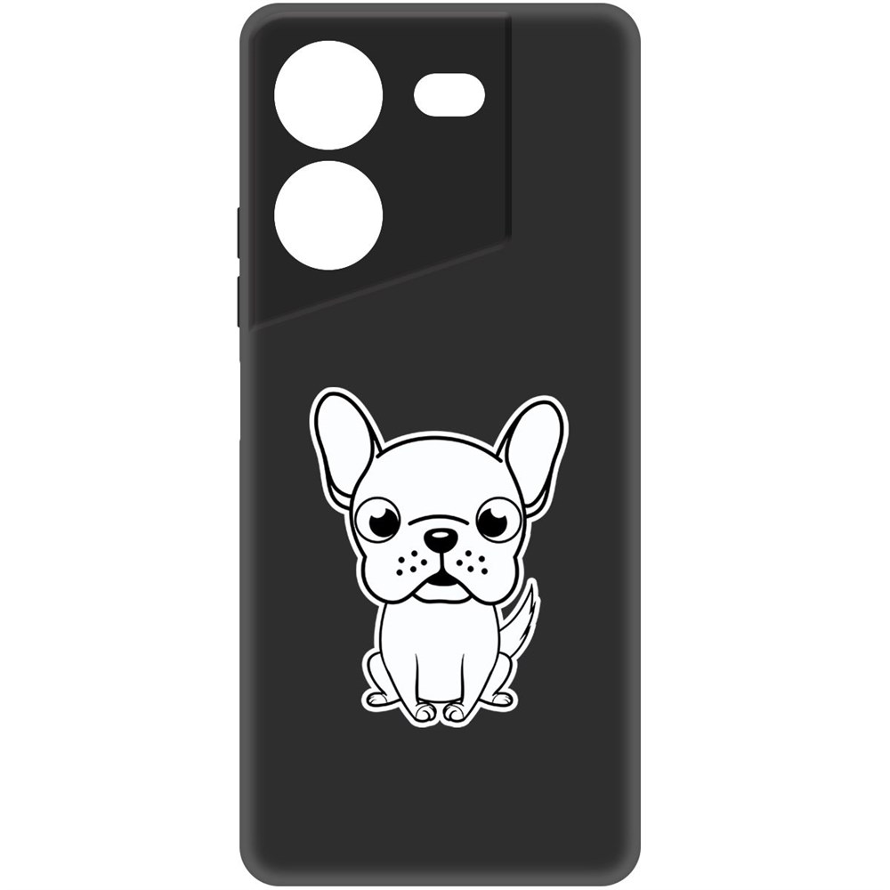 

Чехол-накладка Krutoff Soft Case Черно-белый щенок для TECNO Pova 5 черный