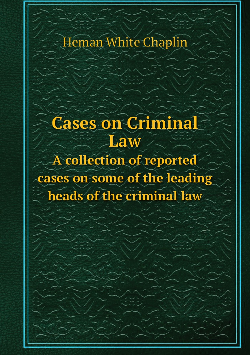 

Cases on Criminal Law