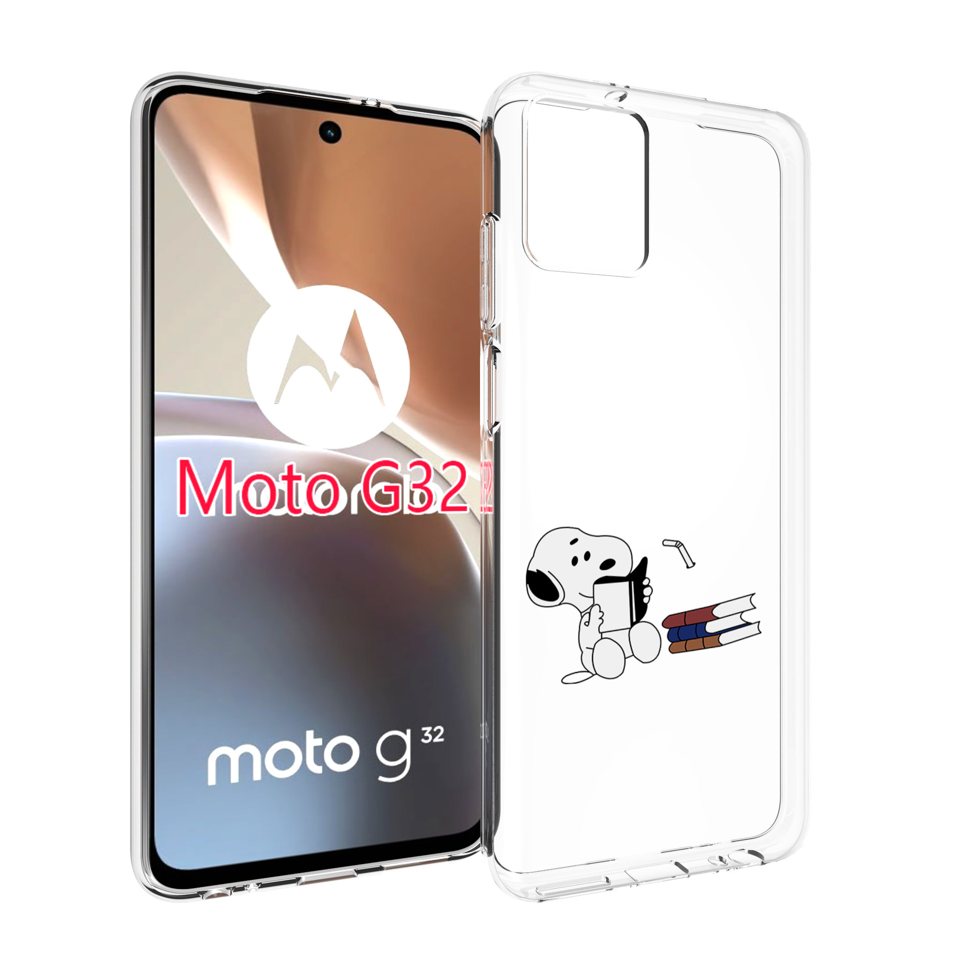 

Чехол MyPads собака-с-книжками для Motorola Moto G32, Прозрачный, Tocco
