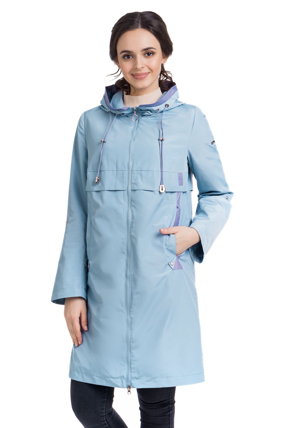

Плащ женский OHARA MJ-19702 голубой 48 RU, MJ-19702
