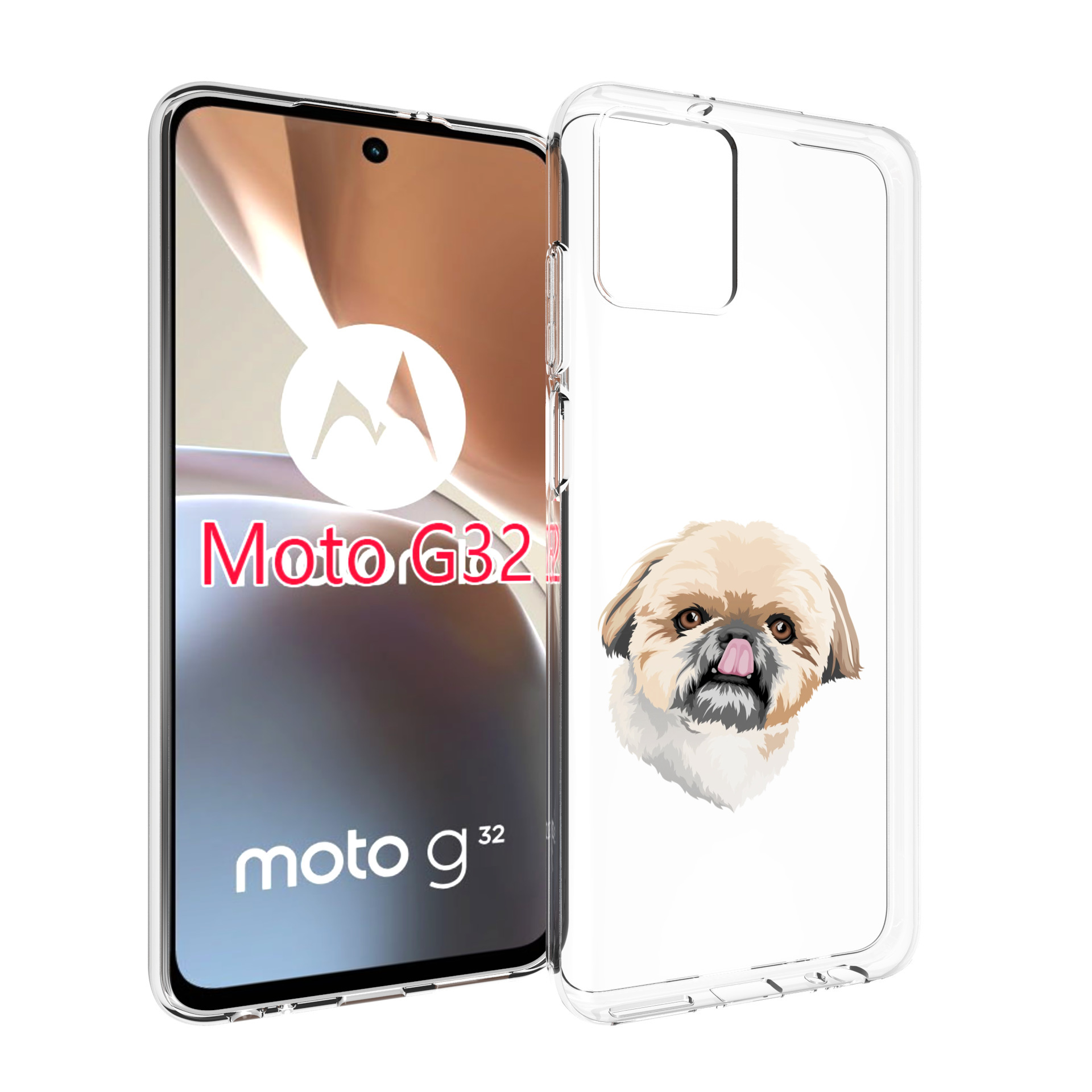 

Чехол MyPads собачка-с-язычком для Motorola Moto G32, Прозрачный, Tocco
