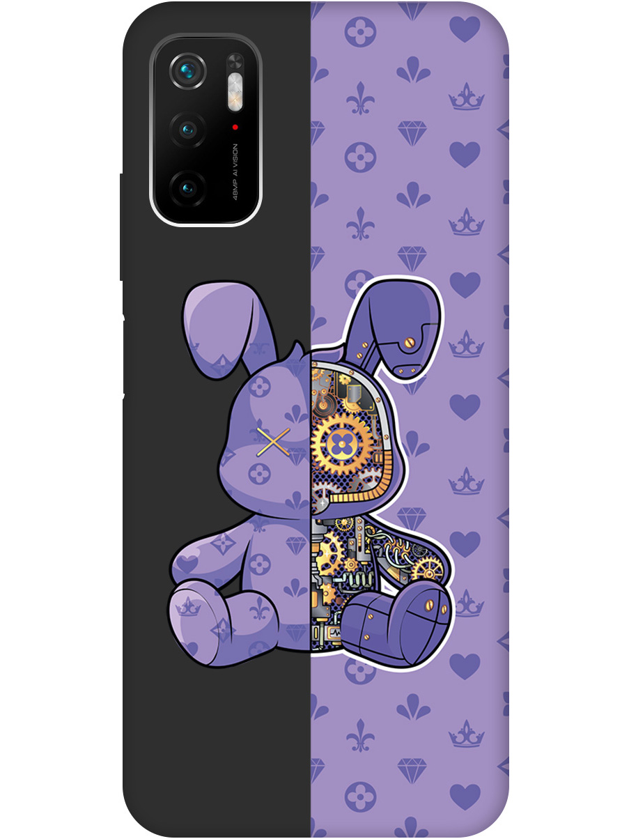 

Силиконовый чехол на Xiaomi Redmi Note 10T / Poco M3 Pro с принтом матовый черный 790075, Черный;фиолетовый, 730837171