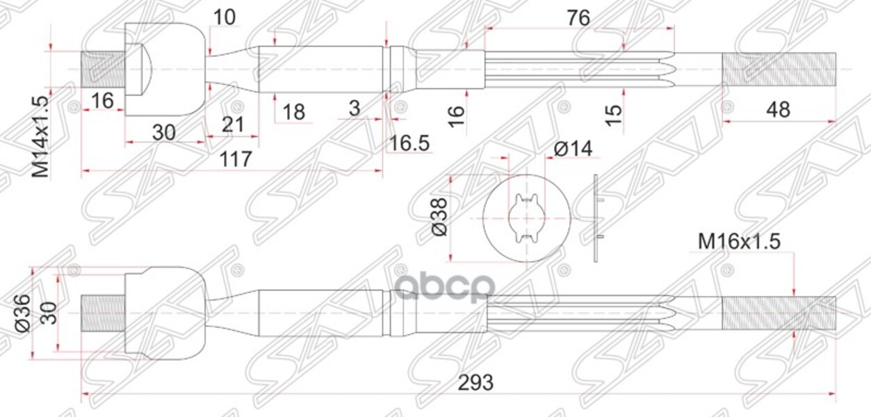 

Тяга Рулевая Toyota Ipsum 4wd 01- Sat арт. ST-45503-49115