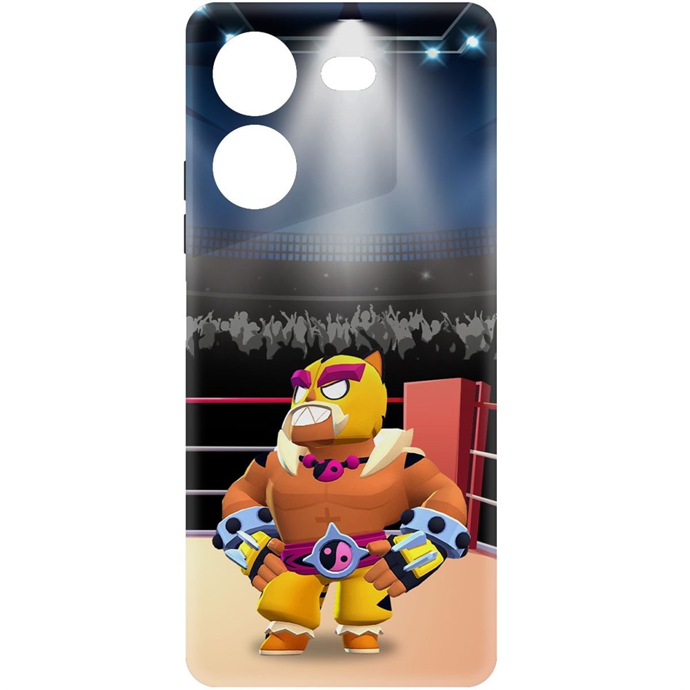 

Чехол-накладка Krutoff Soft Case Brawl Stars - Эль Тигро для Tecno Pova 5 черный