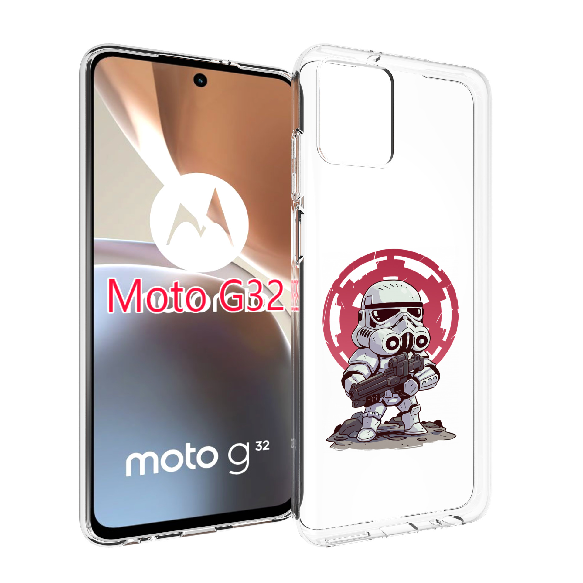 

Чехол MyPads солдат-из-старварс для Motorola Moto G32, Прозрачный, Tocco
