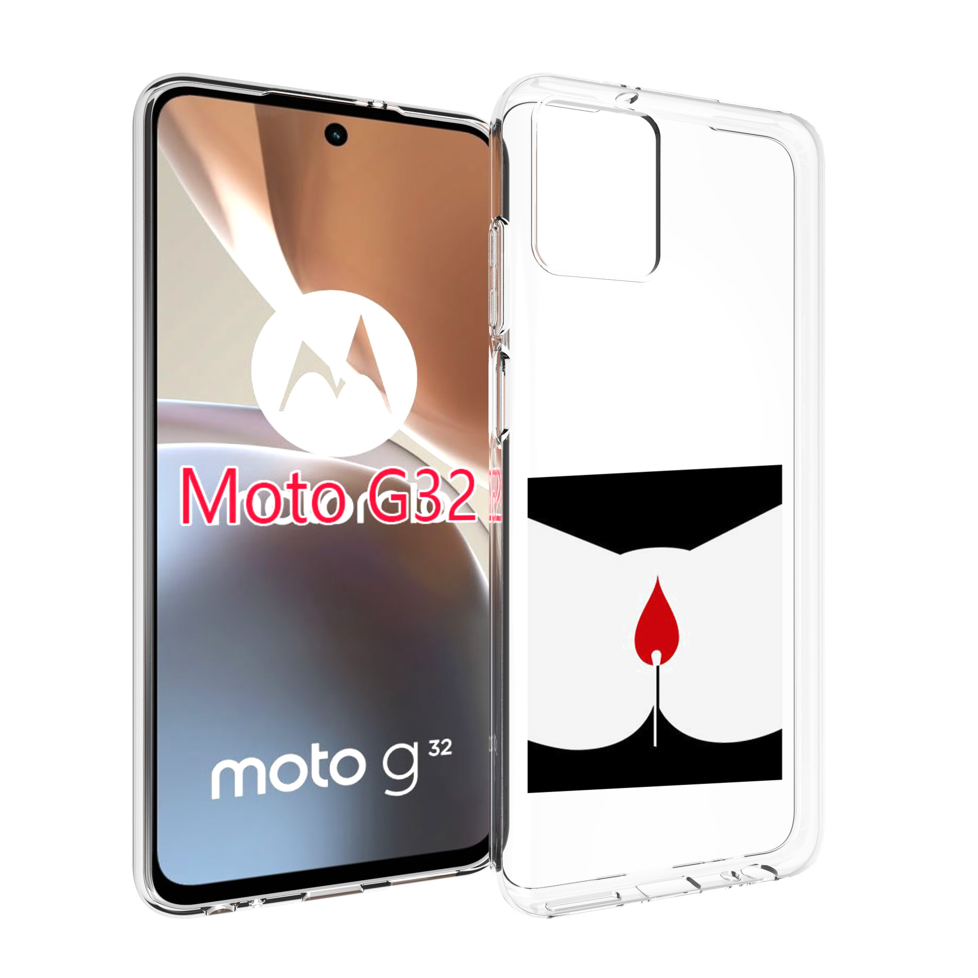 

Чехол MyPads спичка горит для Motorola Moto G32, Прозрачный, Tocco